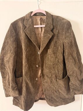 Vintage St Michael Marks & Spencer Brown Corduroy Blazer size M
